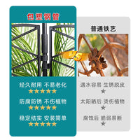 Outdoor Garden Fence Panel Trellis for Climbing Plants, Rust-Resistant Coated Iron Privacy Screen
