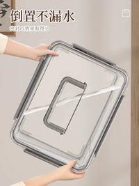 Portable Clear Storage Box with Lid, Large Capacity Plastic Organizer for Clothes, Snacks, Toys, Books