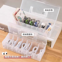 Data Cable Storage Box with Compartments for Phone Chargers and Power Cords, Desktop Organizer