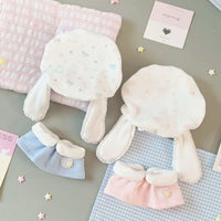 10cm Peach & Blueberry Cotton Doll Outfits for Stuffed Animals