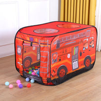 Kids' Foldable Ice Cream Truck Play Tent with Mat or Balls - Indoor Playhouse for Boys and Girls