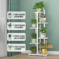 Multi-Tier Wrought Iron Plant Stand for Indoor and Outdoor Use