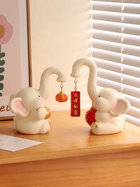 Auspicious Elephant Figurine for Living Room Home Decor, Light Luxury TV Cabinet Wine Cabinet Decoration, Housewarming Gift