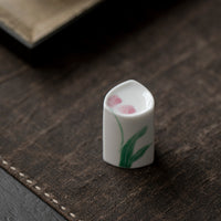 Hand-Painted Ceramic Teapot Lid Holder for Kung Fu Tea Set
