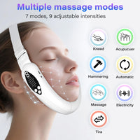 Microcurrent V-Face Massager with EMS, Heat, and Vibration for Facial Sculpting and Skin Rejuvenation