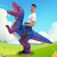 Inflatable Dinosaur Rider Costume for Adults - Triceratops, Pterodactyl, T-Rex, and Dilophosaurus Designs