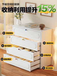 Metal Storage Cabinet with Drawers for Bedroom and Living Room, Multi-layer Steel Organizer