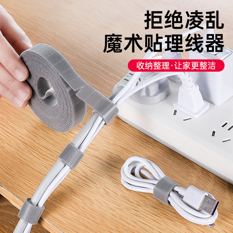 Reusable Hook and Loop Cable Ties for Cord Management, Desk Organization, and Wire Bundling