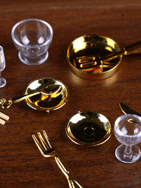 1:12 Miniature Dollhouse Wine Glasses, 10-Piece Set, Tiny Kitchen Dining Drinkware Accessories