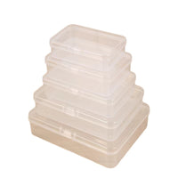 PP Clear Rectangular Plastic Storage Box for Small Parts, Jewelry, and Hardware