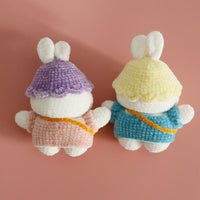 Handmade Knitted Cartoon Rabbit Keychain Plush Doll