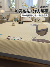 Waffle Weave Ice Bean Cooling Mat Bedding Set with Pillowcases for Summer