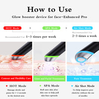 EMS Microcurrent Facial Massager with LED Light Therapy for Face and Neck