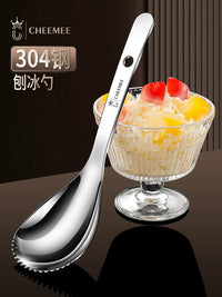 Manual Ice Shaver for Home Use, Mini Shaved Ice Machine, Commercial Ice Crusher with Spoon