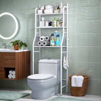 Bathroom Over-Toilet/Washer Storage Rack, Punch-Free Space Saver Shelf