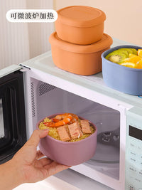 Microwave/Freezer Safe Food-Grade Silicone Lunch Box for Kids with Fruit and Baby Food Compartments, Sealed Container
