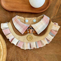 Pet Plaid Bandana Collar with Tie for Cats and Dogs