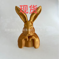 3D Printed Modern Minimalist Luxury Rabbit Bust Nordic Home Decor Easter Figurine