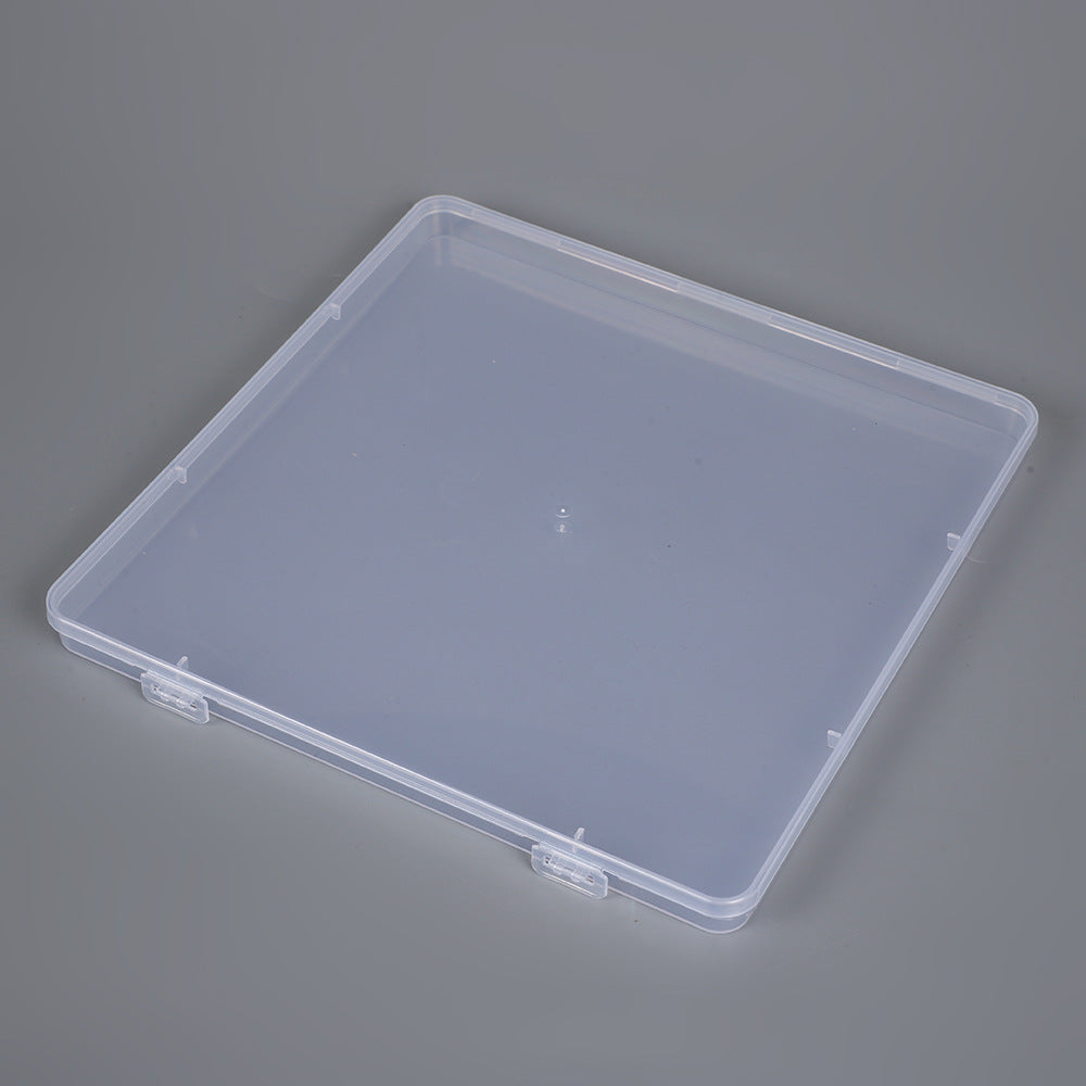 Square Transparent Plastic Storage Box for Hardware, Nail Art Tools, and Cards