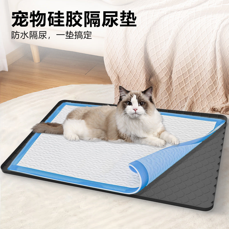 Reusable Waterproof Silicone Pet Training Pad for Dogs and Cats