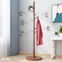 Modern Minimalist Solid Wood Coat Rack Stand for Home Dormitory