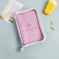 A5/A6 Glitter Transparent Zipper Binder for Notebooks, Photo Albums, and K-Pop Photocards