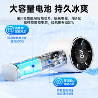 Portable Handheld Cooling Fan with Digital Display, 5-Speed Personal Mini Fan for Outdoor Relief