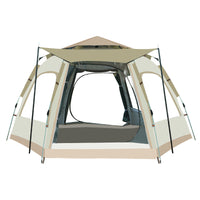 Automatic Hexagonal Pop-Up Camping Tent for Outdoor Picnic Beach