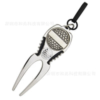 Golf Divot Repair Tool with Ball Marker, Aluminum Alloy