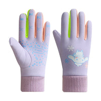 Kids' Figure Skating Warm Gloves for Boys and Girls - Ice Skating Training, Anti-Fall, Plush Lined, Waterproof
