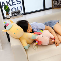 Unicorn Plush Toy for Kids, Soft Stuffed Animal Doll, Cartoon Design, Sleeping Companion for Girls