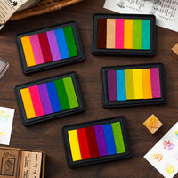 Large Rectangular Gradient Rainbow Ink Pad for DIY Crafts and Scrapbooking