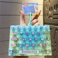 26-Key Fidget Keyboard Keychain for Stress Relief, Bag Charm, and Party Favor