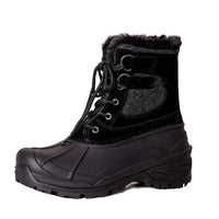 Men's Winter Waterproof Non-Slip Mid-Calf Snow Boots with Thick Plush Lining for Outdoor Cold Weather Fishing