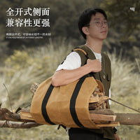 Outdoor Firewood Carrier Bag Large Capacity Portable Canvas Log Tote for Camping