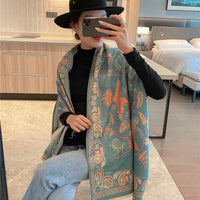 Celebrity Style Imitation Cashmere Sun Protection Shawl Scarf for Summer