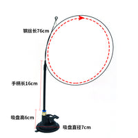 Interactive Cat Teaser Toy with Suction Cup Base and Replaceable Heads