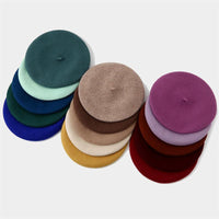 Women's Pure Wool Beret Hat for Winter - Vintage Style Artist Beanie