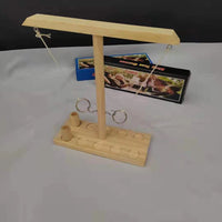 Wooden Ring Toss Game Hook and Ring Battle for Indoor Outdoor Fun