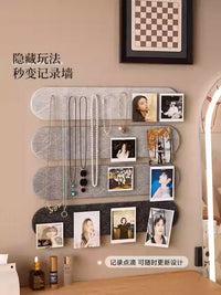 Wall-Mounted Felt Jewelry Display Organizer for Necklaces, Bracelets, and Earrings