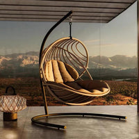 Outdoor Wicker Hanging Basket Chair for Patio Garden Balcony