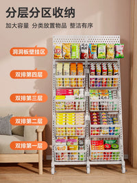 Multi-layer Rolling Display Rack with Baskets for Retail Store