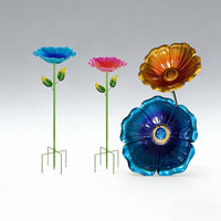 Iron Art Flower Hummingbird Feeder for Outdoor Garden Patio