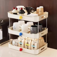 Desktop Cup Holder Cream Style Tea Cup Water Cup Storage Rack Home Cream Style Drain Tray High-Value Multi-layer Drain Rack