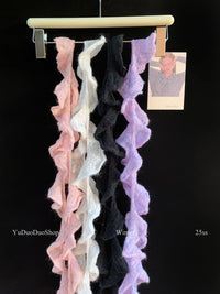 Y2K Wavy Spiral Knit Scarf for Women, Slim Retro Decorative Neck Warmer