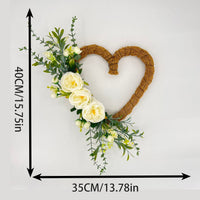 Valentine's Day Heart Wreath for Front Door Decor