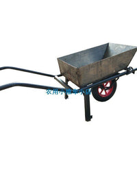 Heavy-Duty Single-Wheel Wheelbarrow for Construction, Farm, and Garden Use