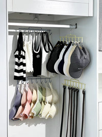 Multi-functional Belt Scarf Tie Hanger with Multiple Hooks for Closet Organization