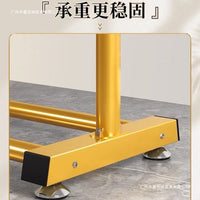Double-Layer Freestanding Garment Rack with Storage Shelf