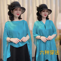 Summer Solid Color Sun Protection Scarf Shawl for Women